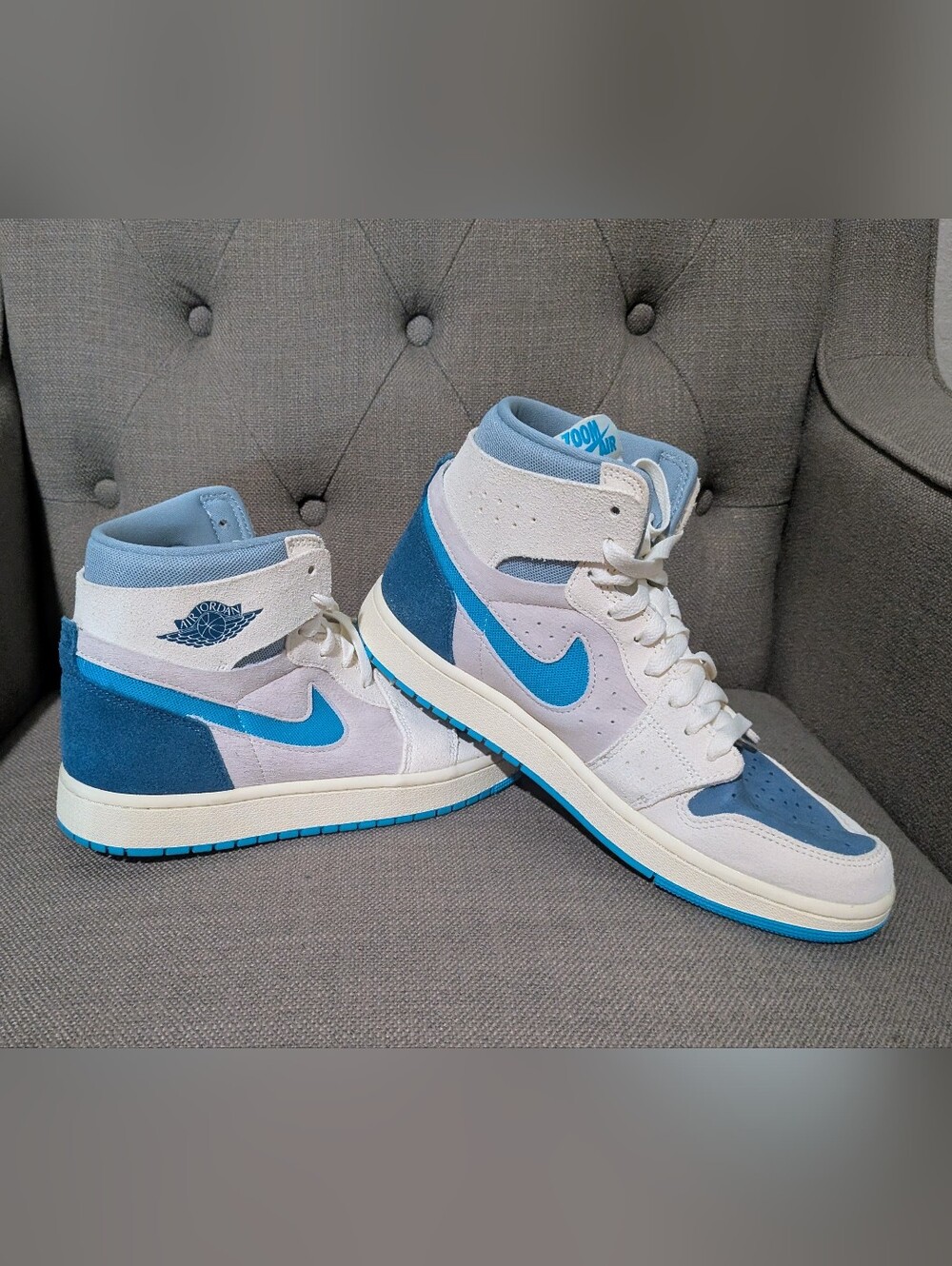 Air Jordan 1 High Zoom Air, CMFT2 - White & Blue